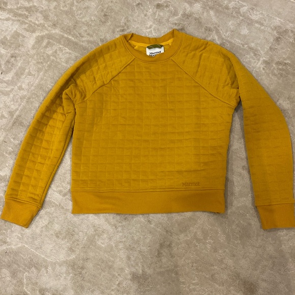 Marmot Tops - Marmot Women's Roice Crew Neck Pullover
Quilted Sweatshirt Sz M Gold Yellow